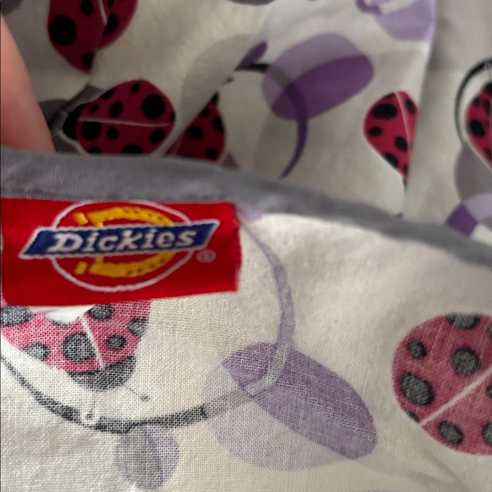 Dickies Purple Patterned Women's Scrub Top - Picture 2 of 2